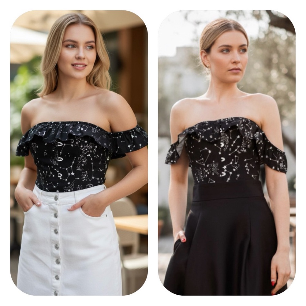 Corset Story size 14 (UK18) cotton astronomy corset top - Picture 10 of 16